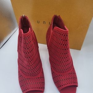 Unisa Red Booties